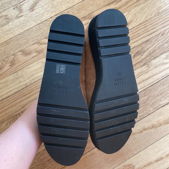 Eileen Fisher Suede Platform Loafers NWOT size 8.5 - Picture 3 of 5